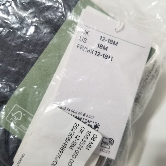 NWT H&M 2-pack Leggings Size 18M Color Light beige/dark gray - Picture 5 of 6